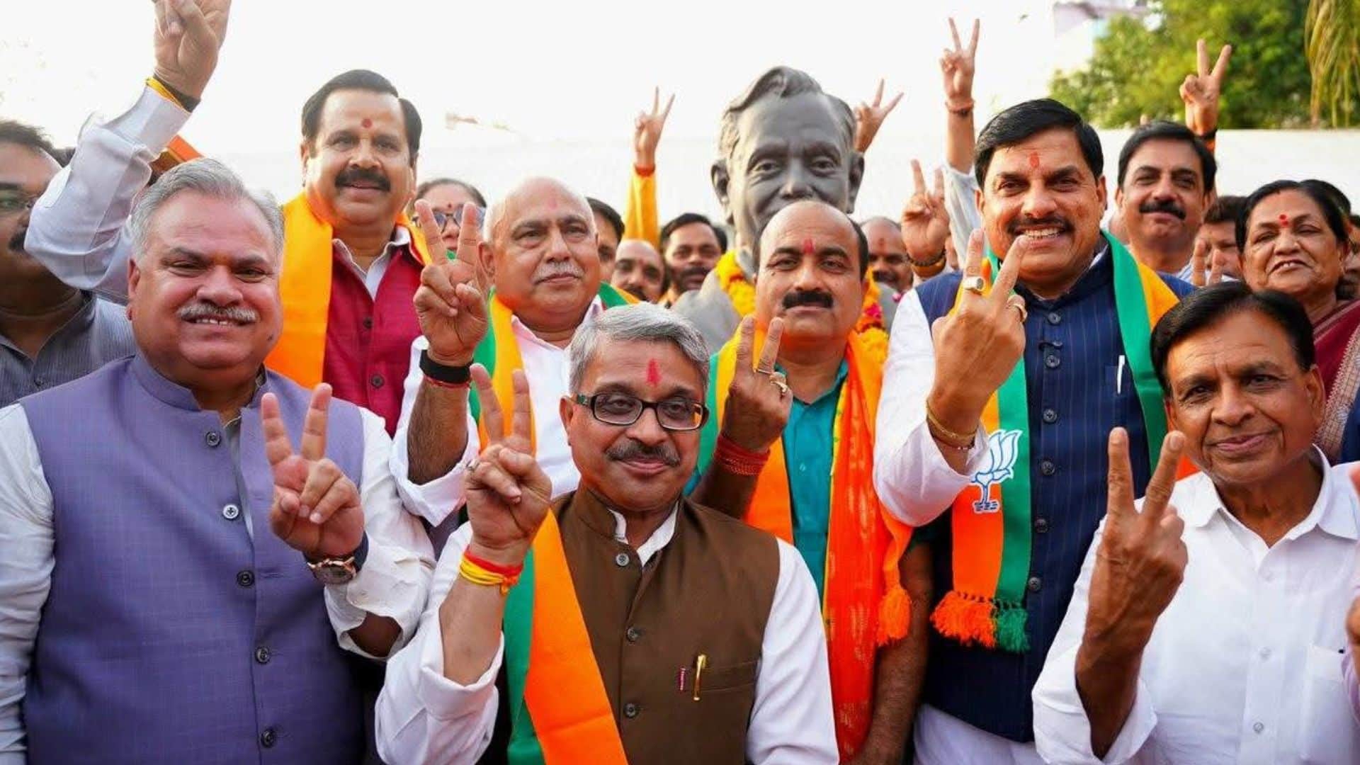 भाजपा ने राज्यसभा चुनाव में जीत का विजय उत्सव मनाया