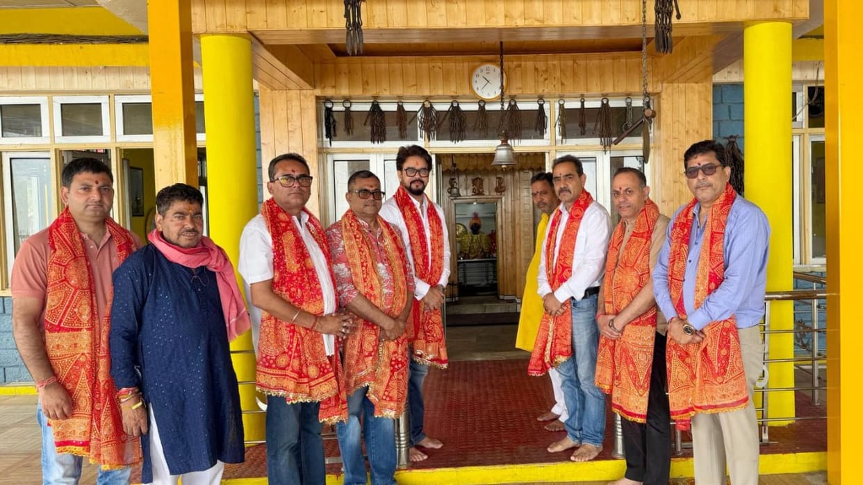 IND vs AFG Anurag Thakur HPCA Officials Seek Indrunag Blessings Ahead of Dharamshala ODI