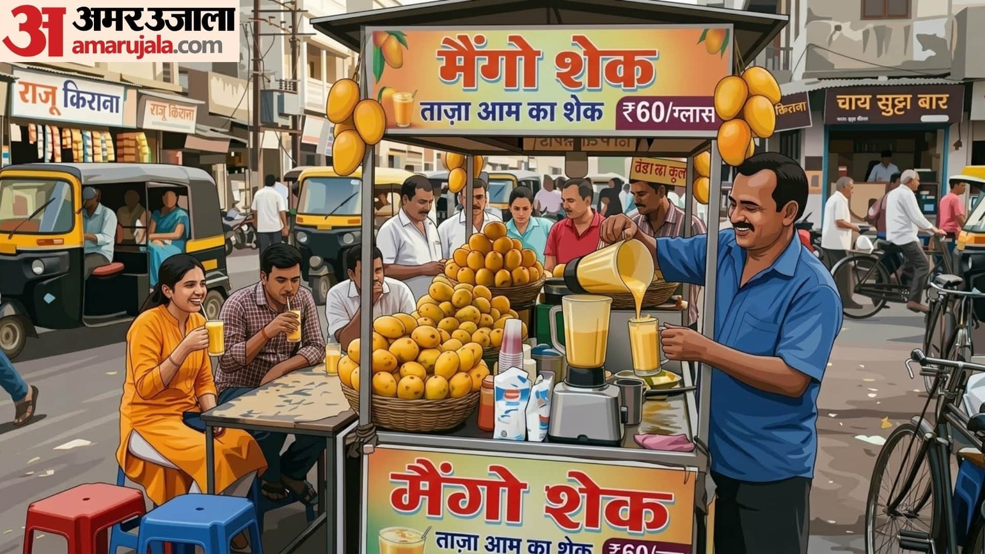 side effects of drinking mango shake on road side shop in hindi