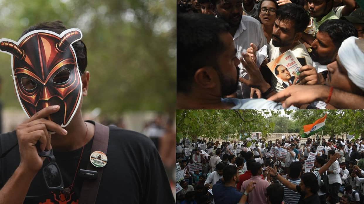 'Cockroach Janata Party' protest in Lucknow