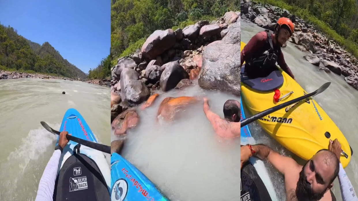 Rishikesh rafter rescues tourist from floating video goes viral on social media