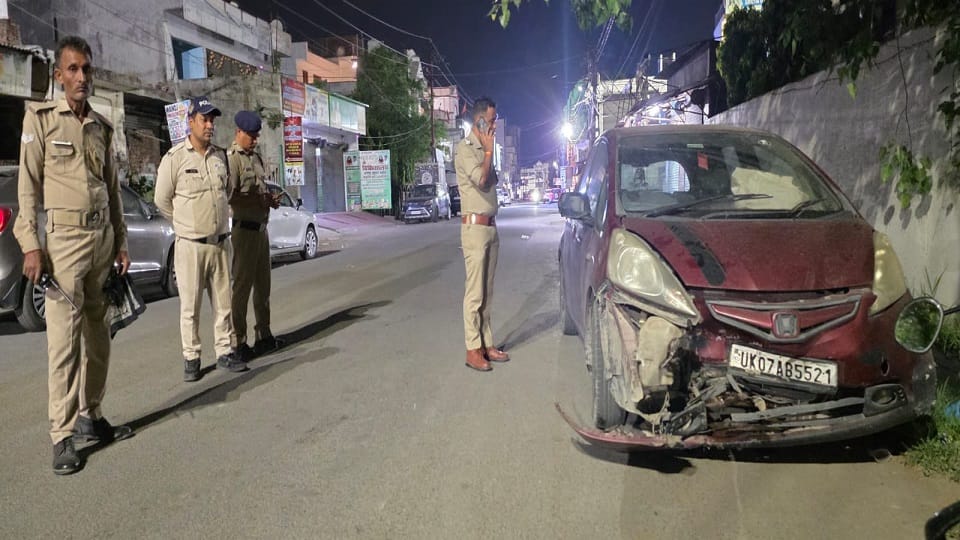 A spa and bar operator died under suspicious circumstances after his car collided with a divider in rudrapur
