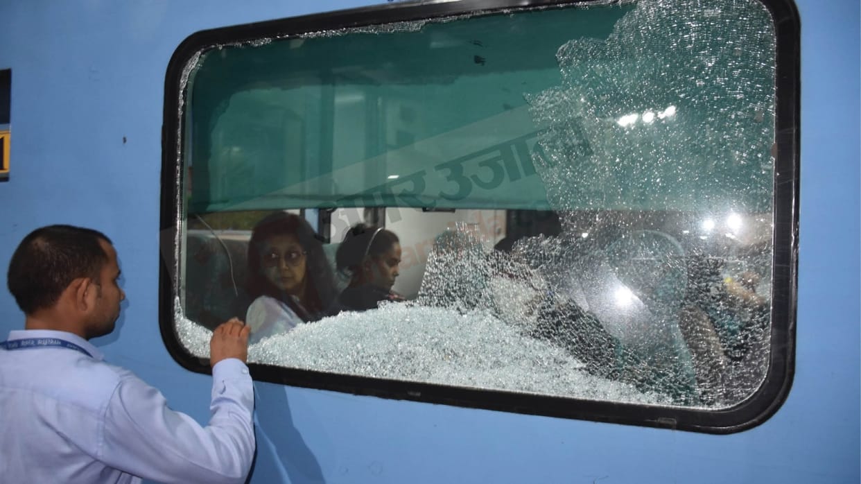 Shatabdi Express Attack Broken Glass Remained as Passengers Completed Journey