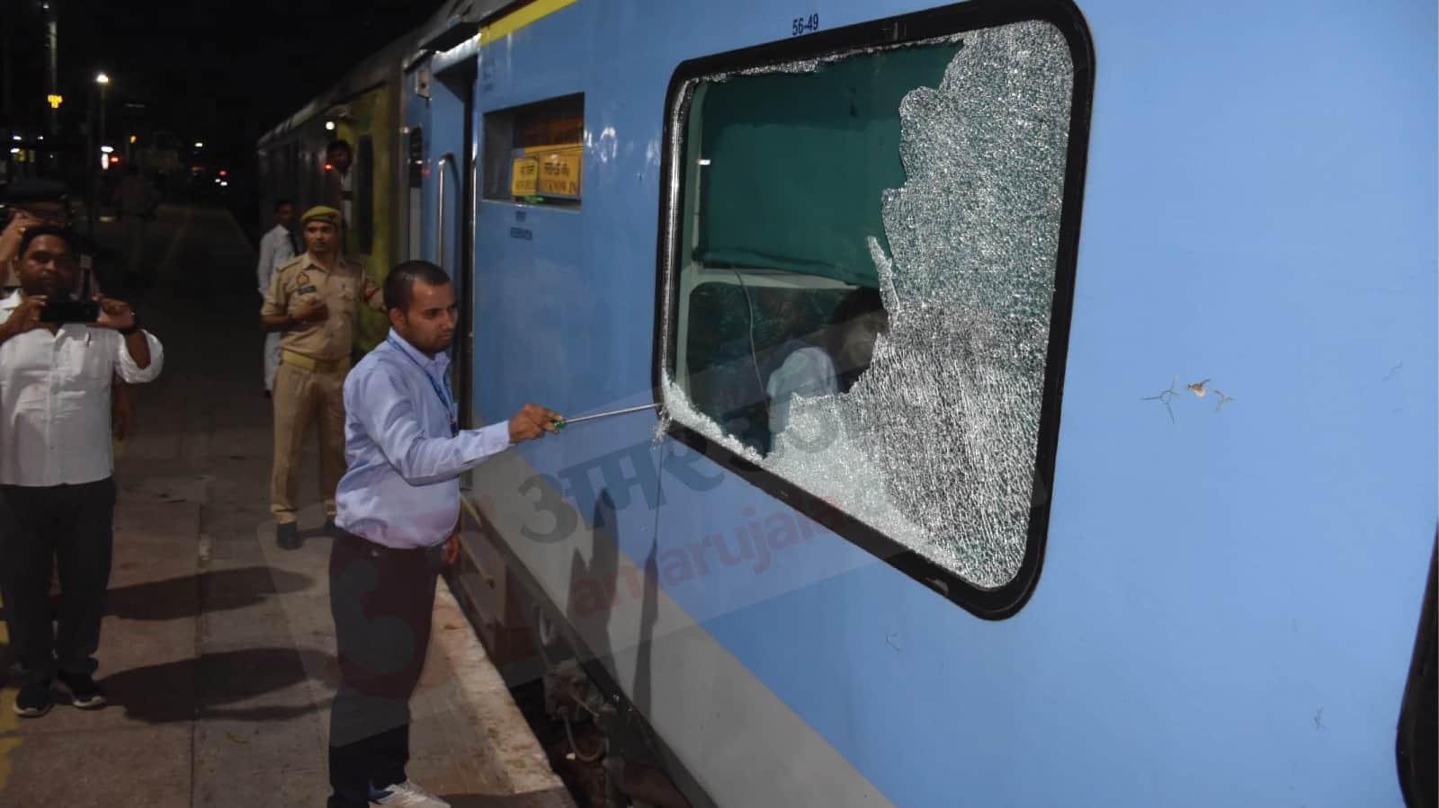 Shatabdi Express Attack Broken Glass Remained as Passengers Completed Journey