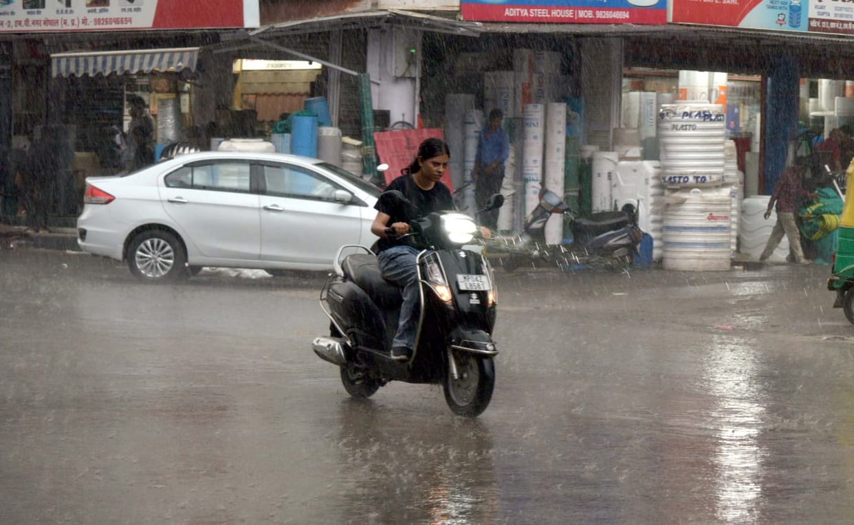 MP Weather: Storms and rain in several districts including Bhopal; weather system active across 35 districts;