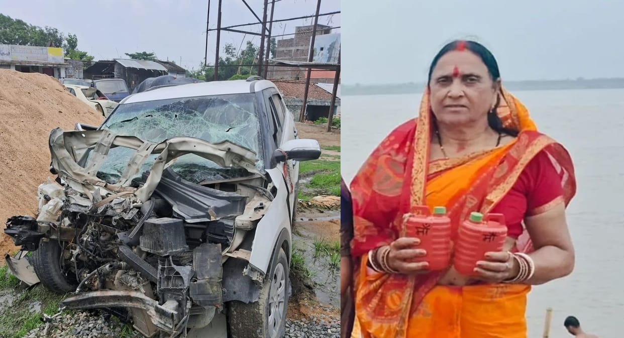 Tragedy on Return from Rajgir Former Mukhiya Killed 3 Critical as Car and Truck Collide