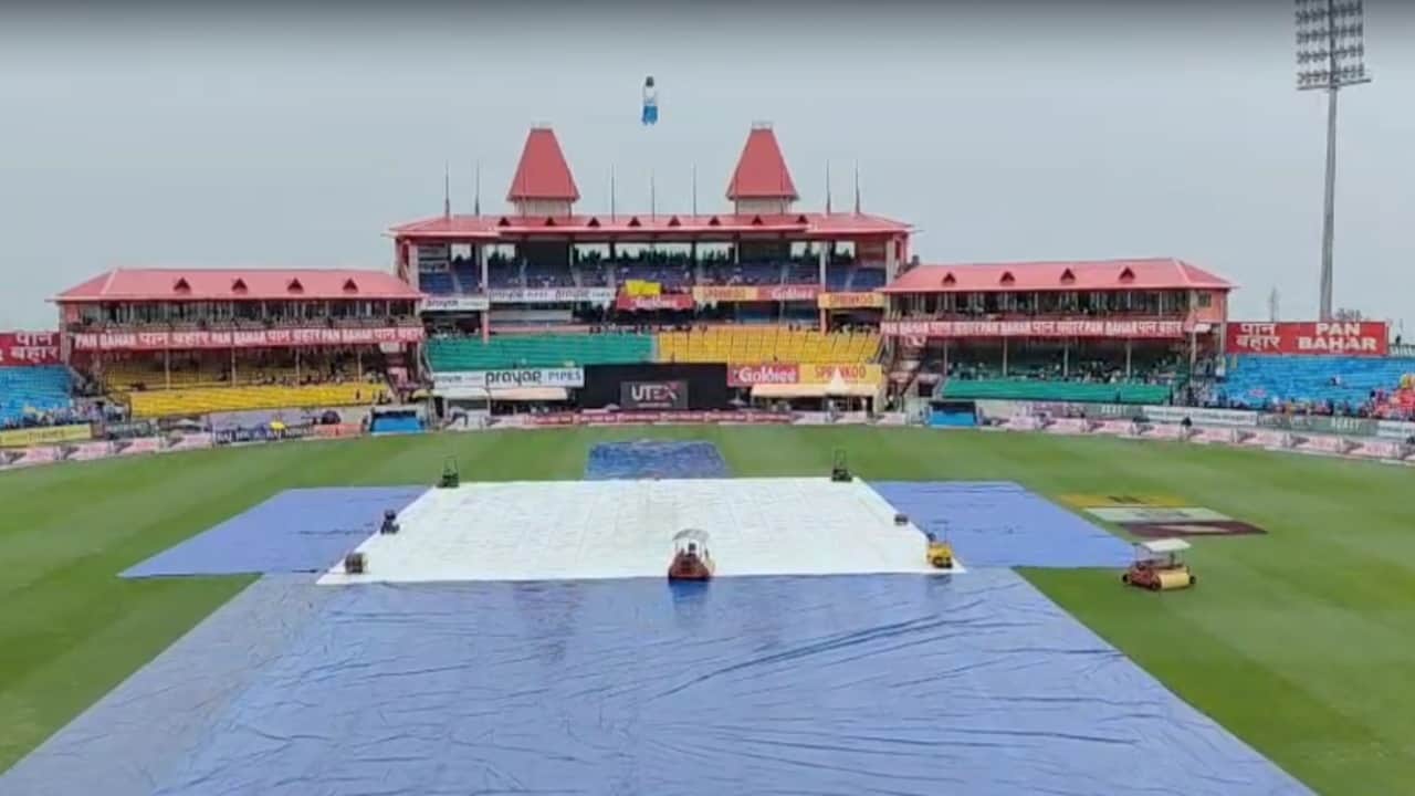 भारत-अफगानिस्तान धर्मशाला वनडे मैच में बारिश का खलल।