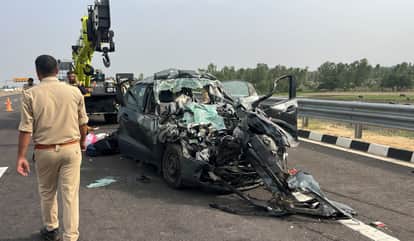 Unnao Ganga Expressway Accident High speed and a moment of drowsiness caused the accident four friends died