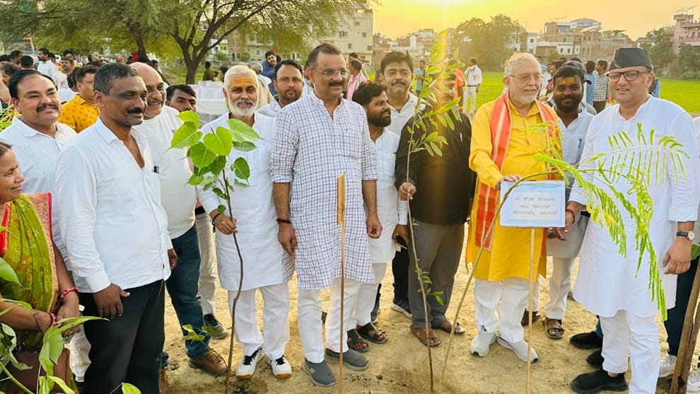 Third Namo Van in Kashi Sarang Talab land cleared of illegal encroachment 40000 saplings planted