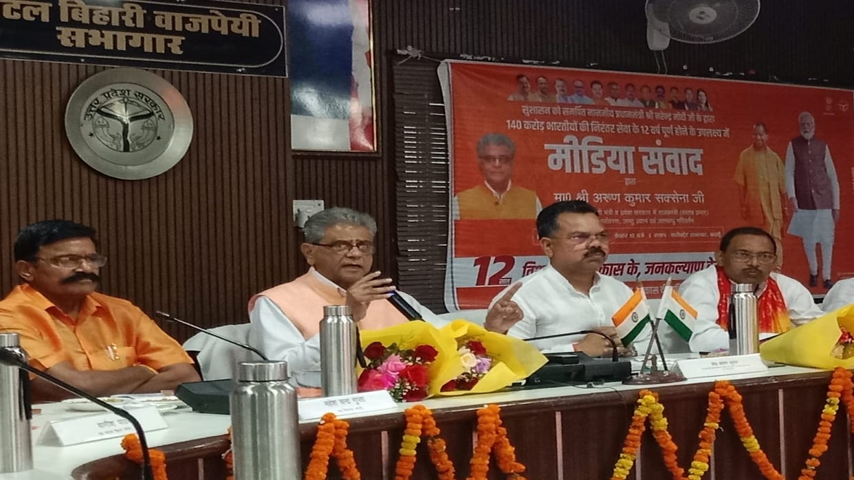 Minister-in-charge Arun Kumar presented details of the past 12 years and highlighted development works