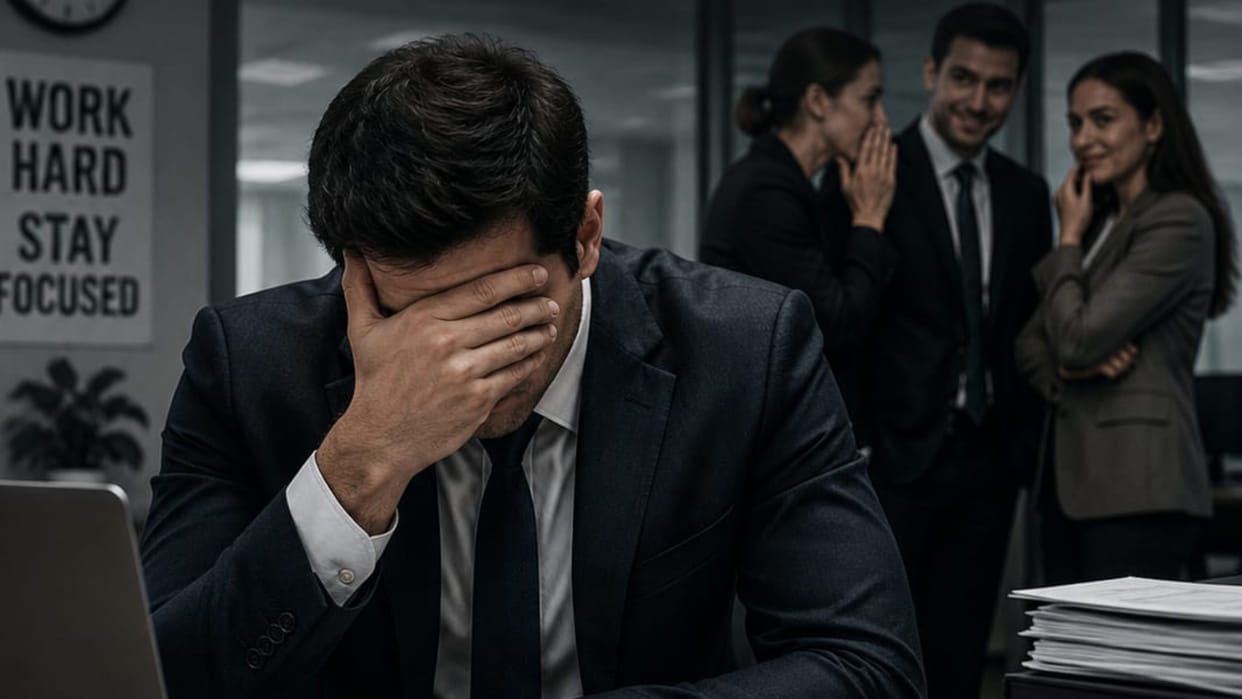 Man defeated by office politics quitting 18 year corporate job viral video