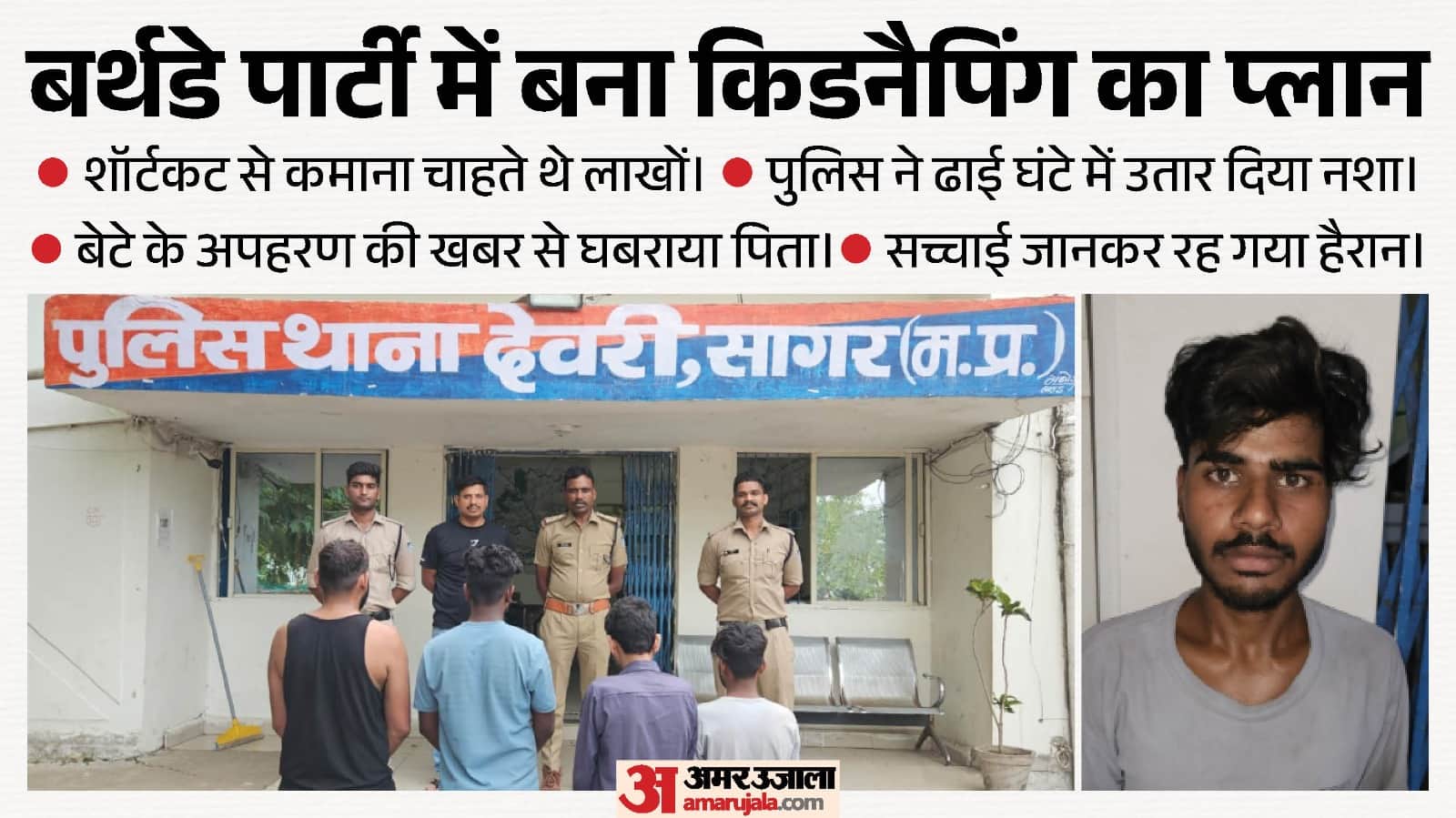 पुलिस की गिरफ्त में आरोपी।