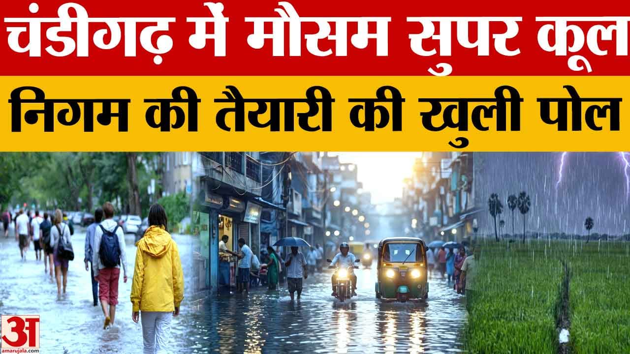 चंडीगढ़ में बारिश से मौसम सुहावना, AQI गुड श्रेणी में; जलभराव ने खोली नगर निगम की पोल