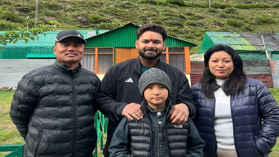 Cricket star Rishabh Pant reaches Adi Kailash.