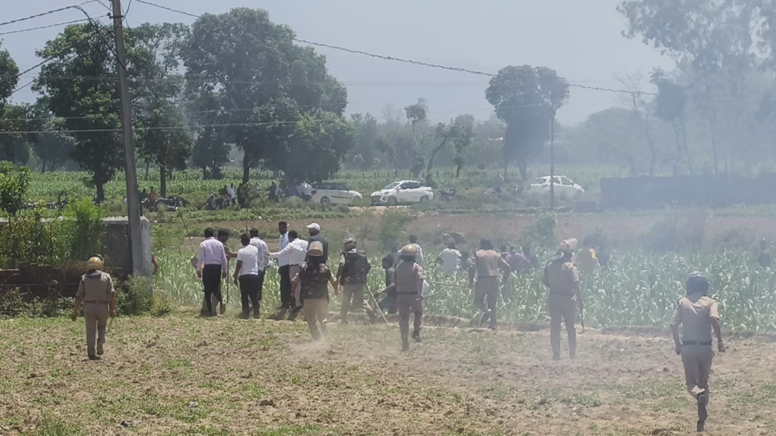 BJP Leader Murder In Vikasnagar Chaos prevailed in Bairagiwala late into night protesters Ruckus Photos
