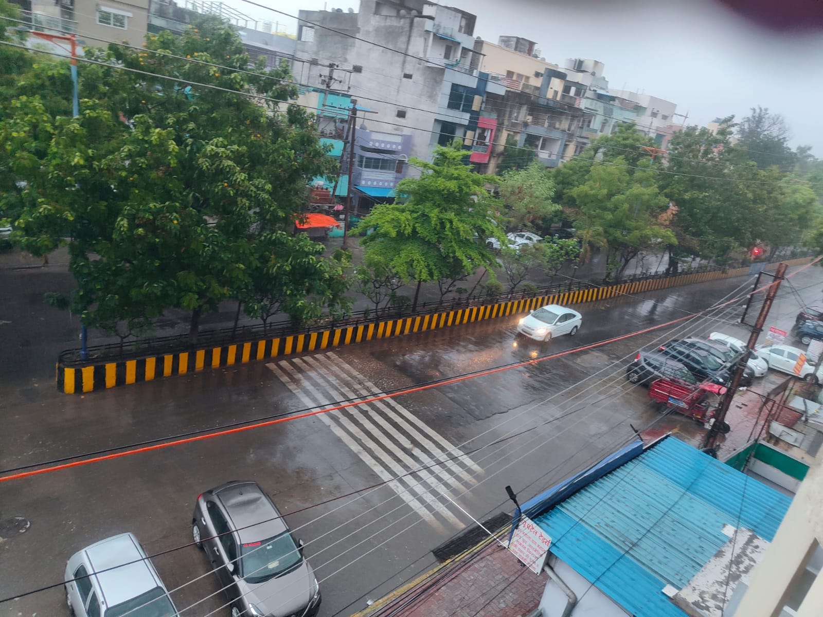 इंदौर में बारिश।