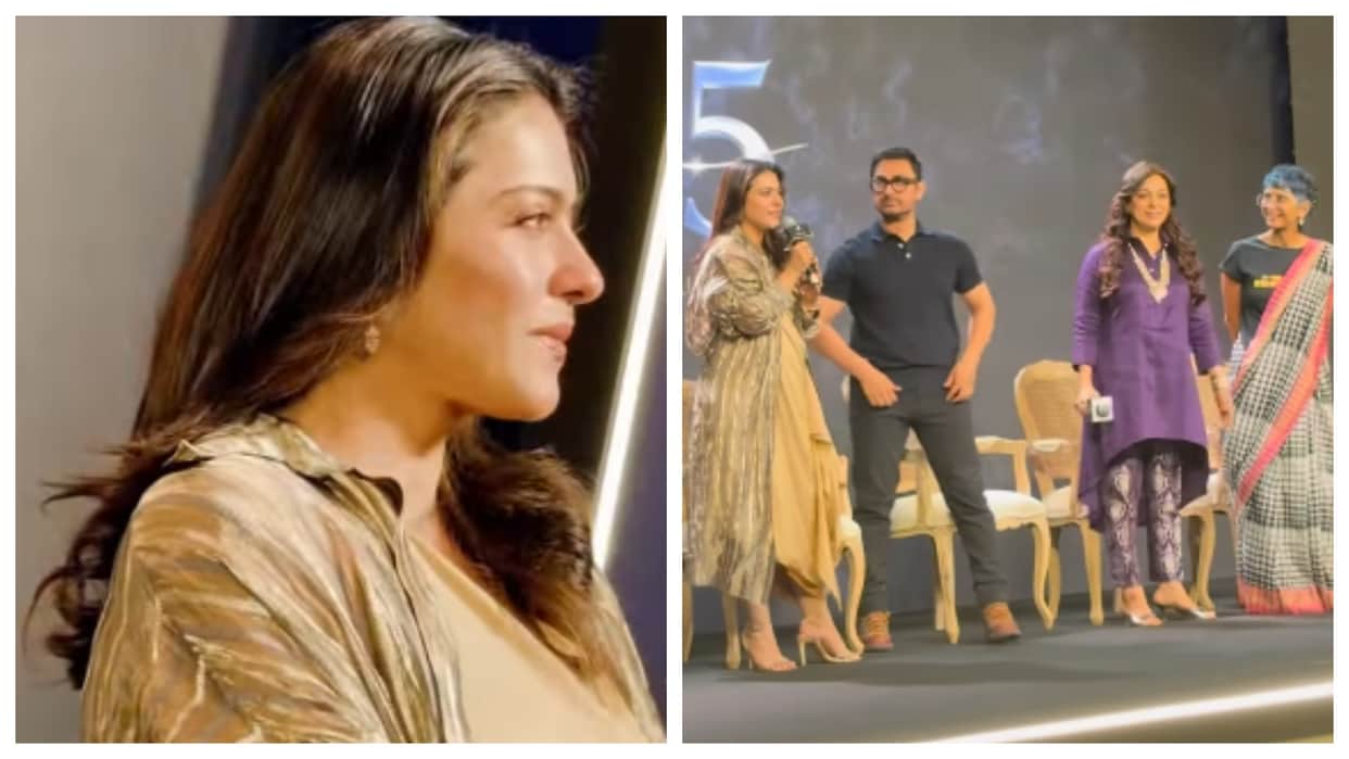Kajol juhi chawla Playfully Teases Aamir Khan In Viral Video see Fans Reaction