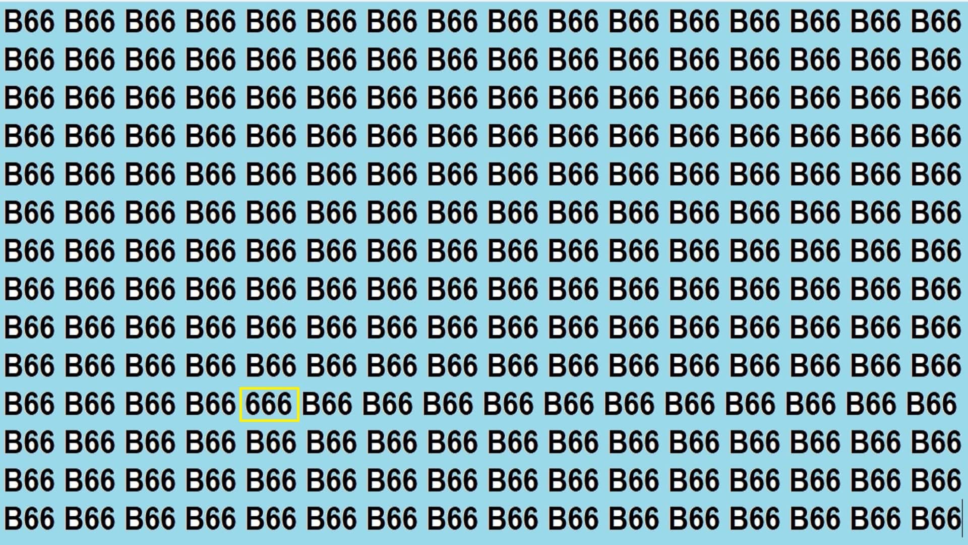 Optical Illusion Iq Test Brain Test If You Have Hawk Eyes then Find 666 in 15 Seconds