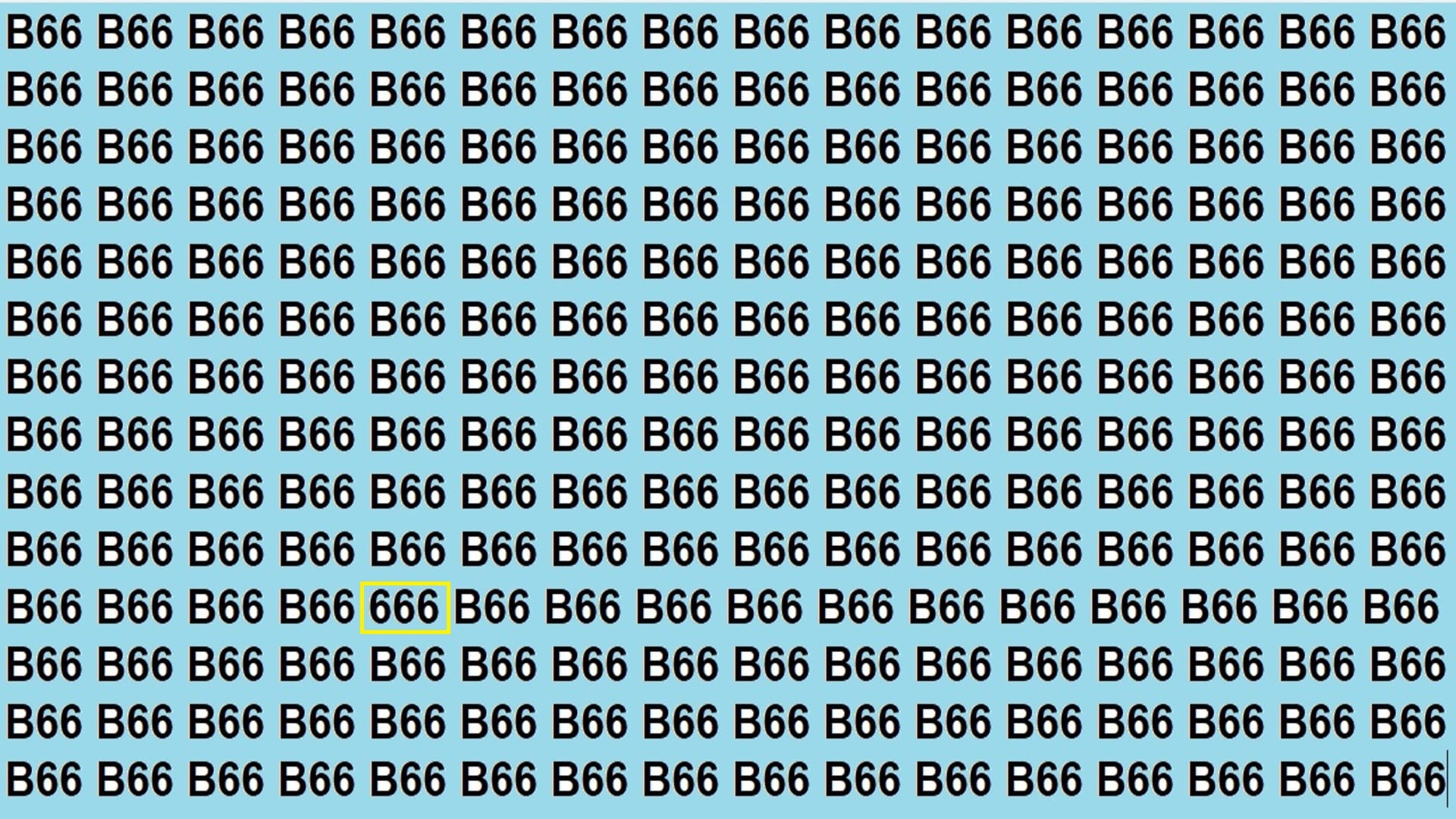 Optical Illusion Iq Test Brain Test If You Have Hawk Eyes then Find 666 in 15 Seconds