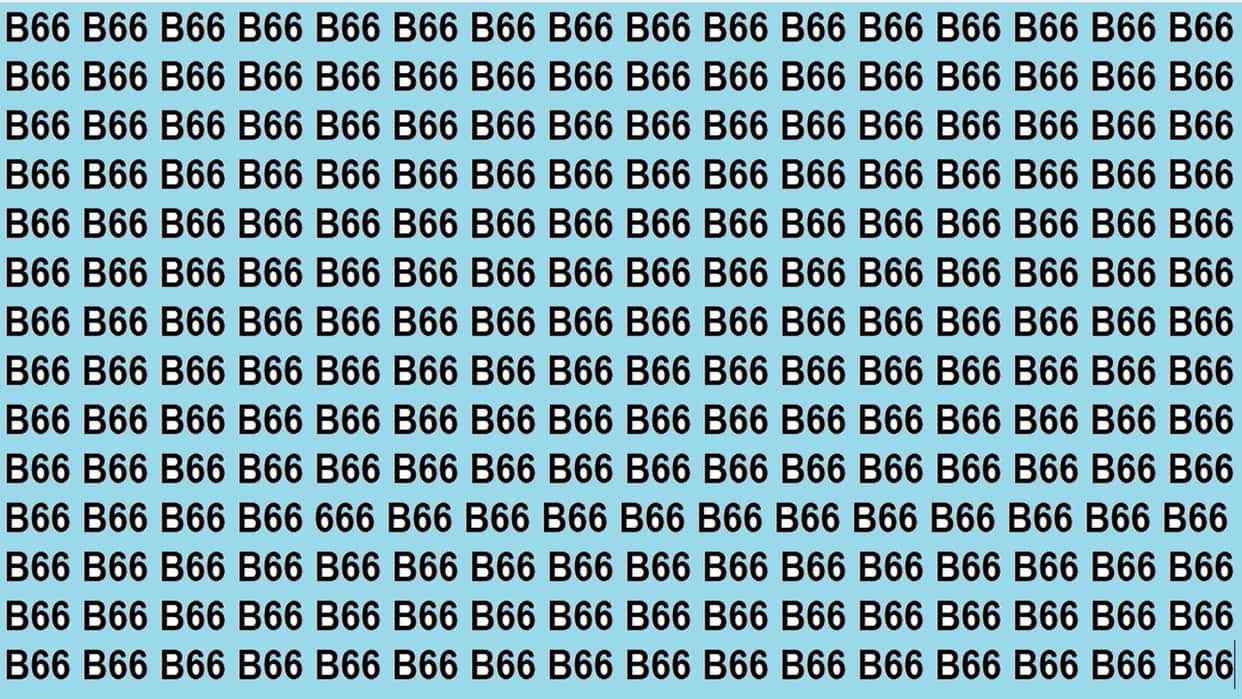 Optical Illusion Iq Test Brain Test If You Have Hawk Eyes then Find 666 in 15 Seconds