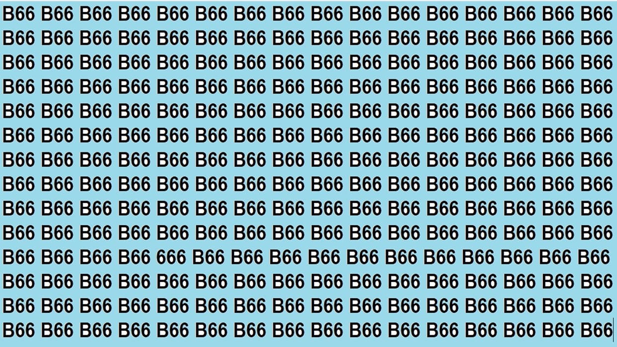 Optical Illusion Iq Test Brain Test If You Have Hawk Eyes then Find 666 in 15 Seconds