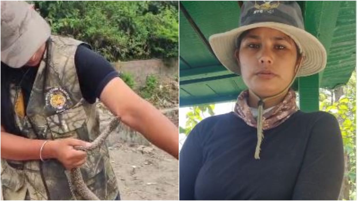 Snake friend Nazrun Nisha bitten by a snake in Lakhimpur Kheri