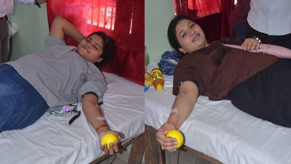 Aligarh Blood donation camp at the district hospital