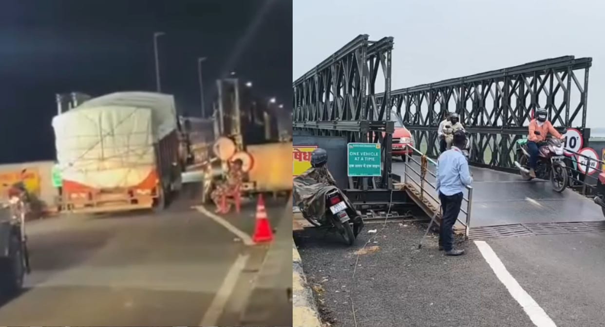 Bihar Viral Video Exposes Negligence 5 Cops Suspended After Mini-Truck Crosses Bhagalpur’s Bailey Bridge