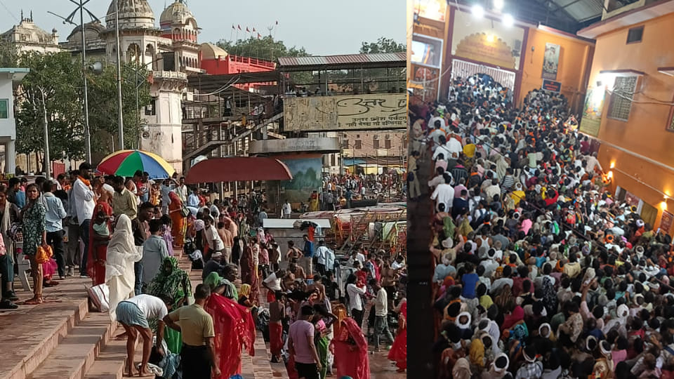 Massive Crowds Gather in Chitrakoot for Somvati Amavasya; Lakhs of Devotees Take a Holy Dip in the Mandakini