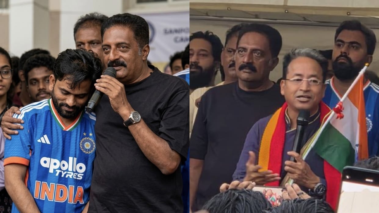 Prakash Raj Joins CJP Protests Against NEET Paper Leak Says You Cant Scare Us By Calling Us Pakistanis