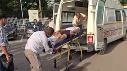 Haryana Youth from Hisar suffers leg fracture during PST arrived Devi Lal Stadium for test