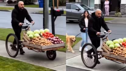 indian man selling vegetables in canada viral video punjabi vendor