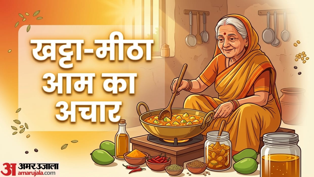 how to make khatta meetha mango pickle aam ka achar kaise banaen