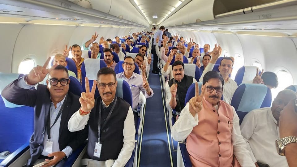 Jewar villagers who gave land for Noida International Airport board first flight from same soil