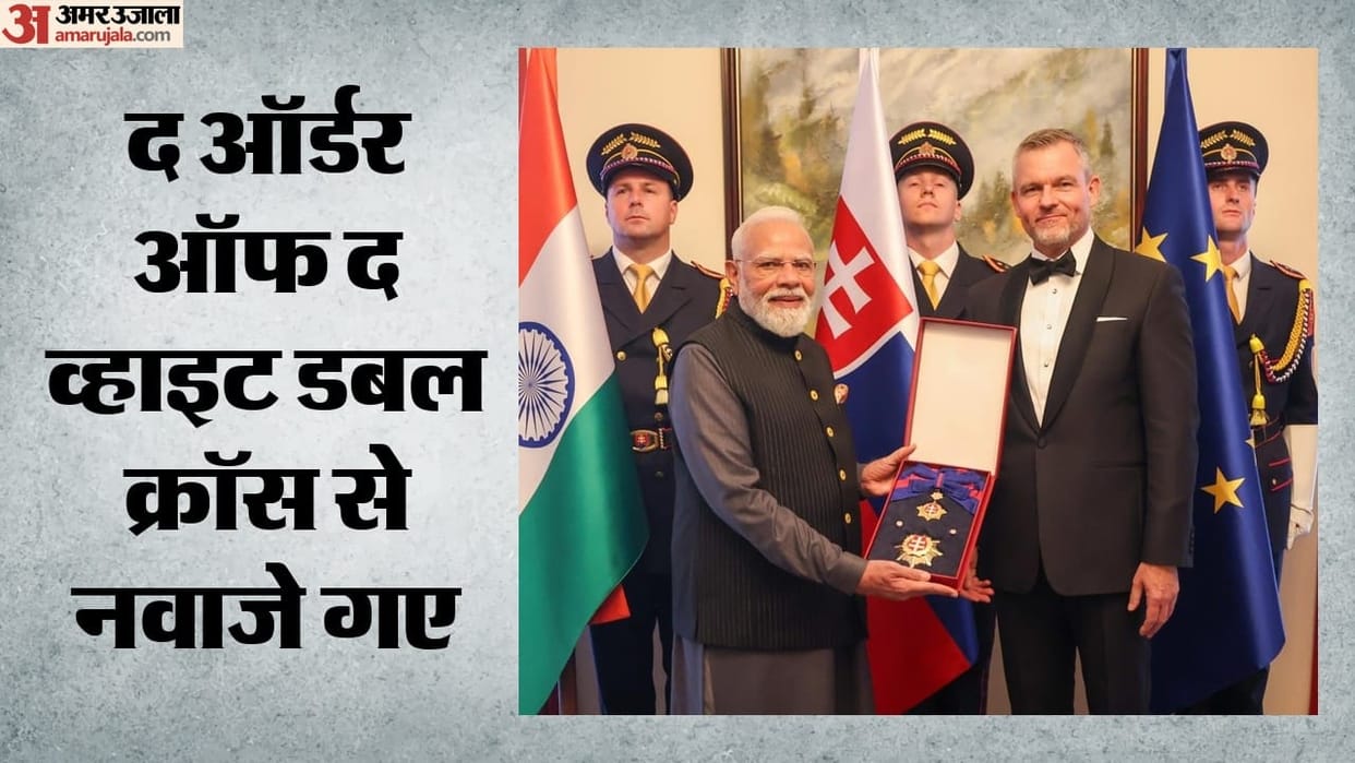 PM Modi receives Slovakia s highest honor conferred with Order of the White Double Cross get 33th honor