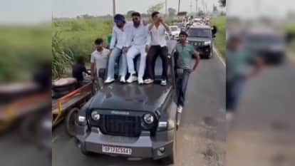 Meerut Viral Reel Dangerous Car Stunt With Police Sticker Draws Investigation UP News in Hindi