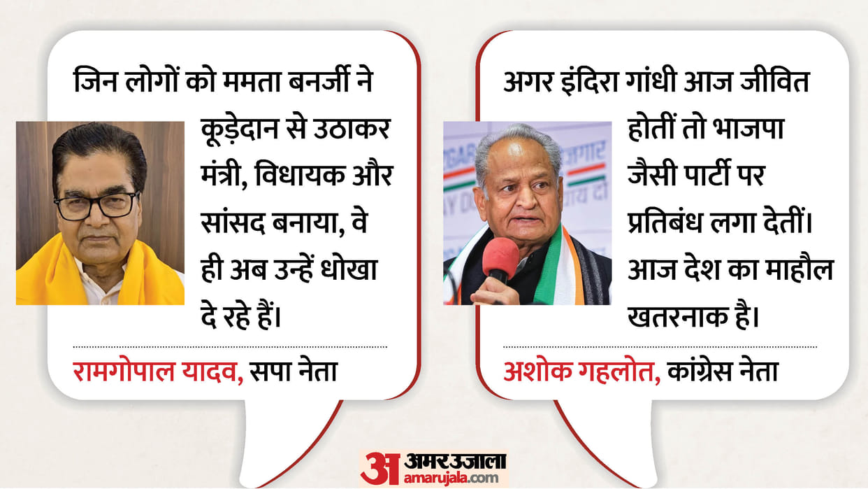 Ram Gopal Yadav Ashok Gehlot and political leaders reaction on TMC Rebel MPs with NCPI