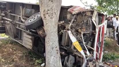 Major road accident in Tohana Bus overturns in a field 3 dead including a woman and several injured