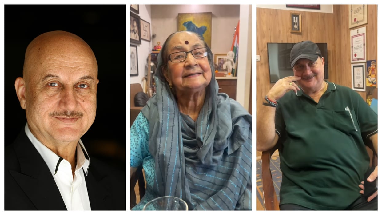 anupam kher share special video with mother dulari and brother raju before visiting simla
