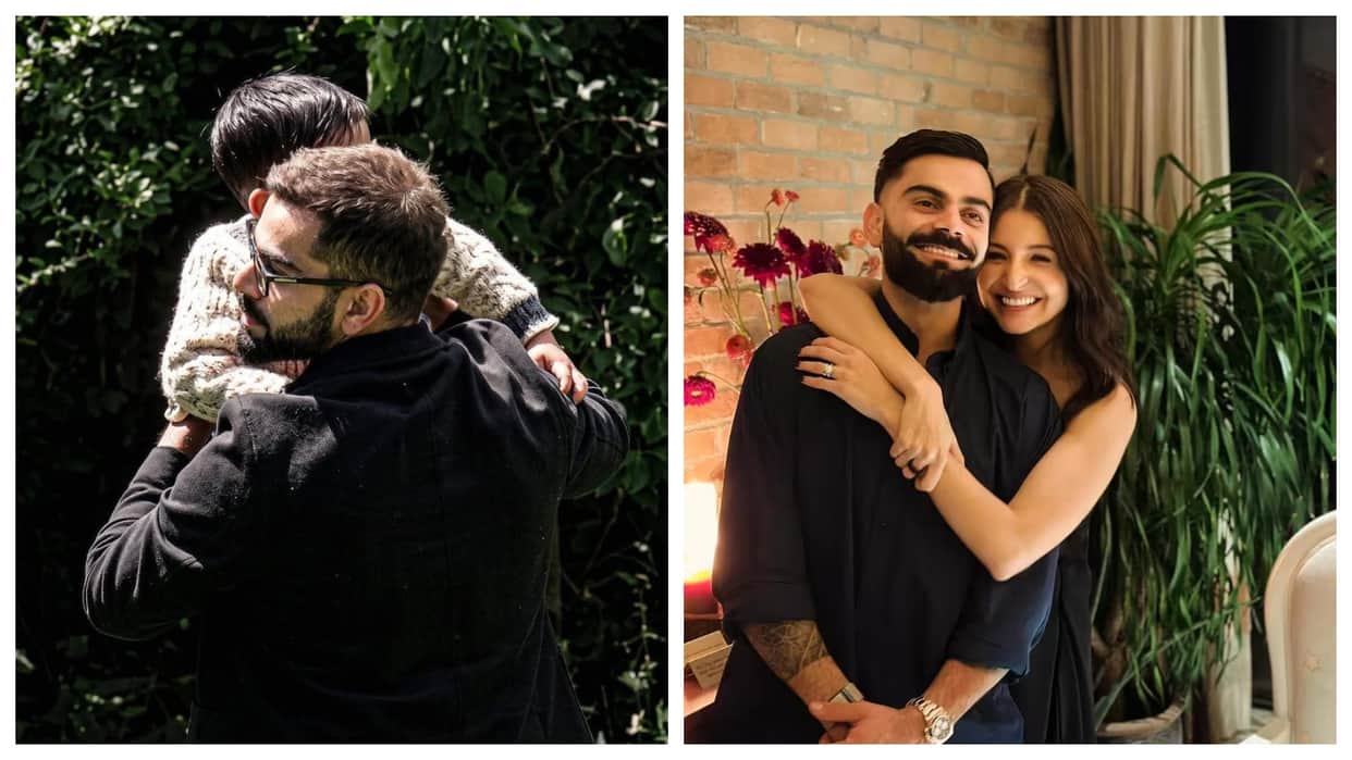 Virat Kohli carries Akaay on his shoulders during UK park park outing with Anushka Sharma