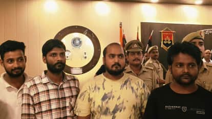 Police arrested four accused members of an international cyber gang in azamgarh