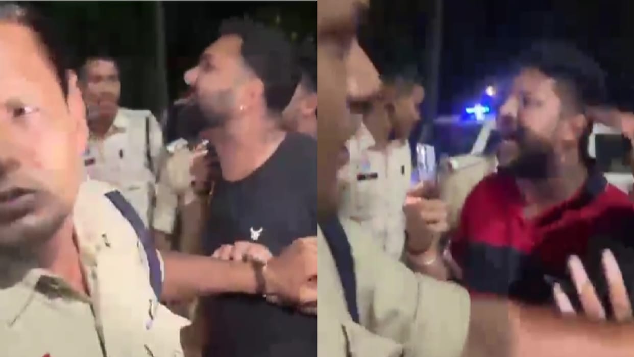 Ruckus on the road in Raipur at midnight, video of argument between youth and police goes viral