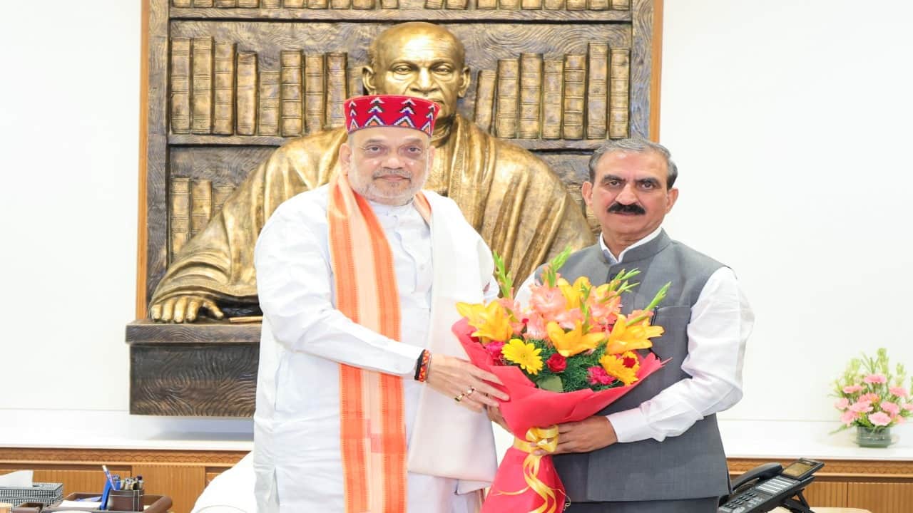 केंद्रीय गृह मंत्री अमित शाह से मिले मुख्यमंत्री सुखविंद्र सिंह सुक्खू।