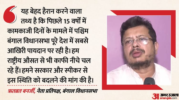 बंगाल विधानसभा बजट सत्र: विपक्ष को मिलेगा 50 फीसदी समय; ममता बनर्जी पर बरसे नेता प्रतिपक्ष ऋतब्रत बनर्जी