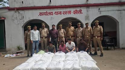 Jhansi: 3.5 quintals of cannabis seized from a truck; four smugglers arrested