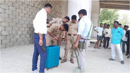 Panic ensued after an unclaimed trolley bag was found under the bridge in Shahjahanpur