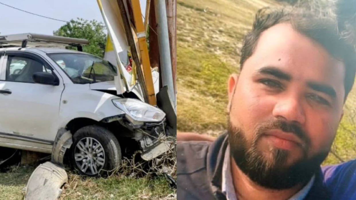 UP: Roadways bus runs over motorcyclist and plunges into a ditch; victim's body severed in two; family members