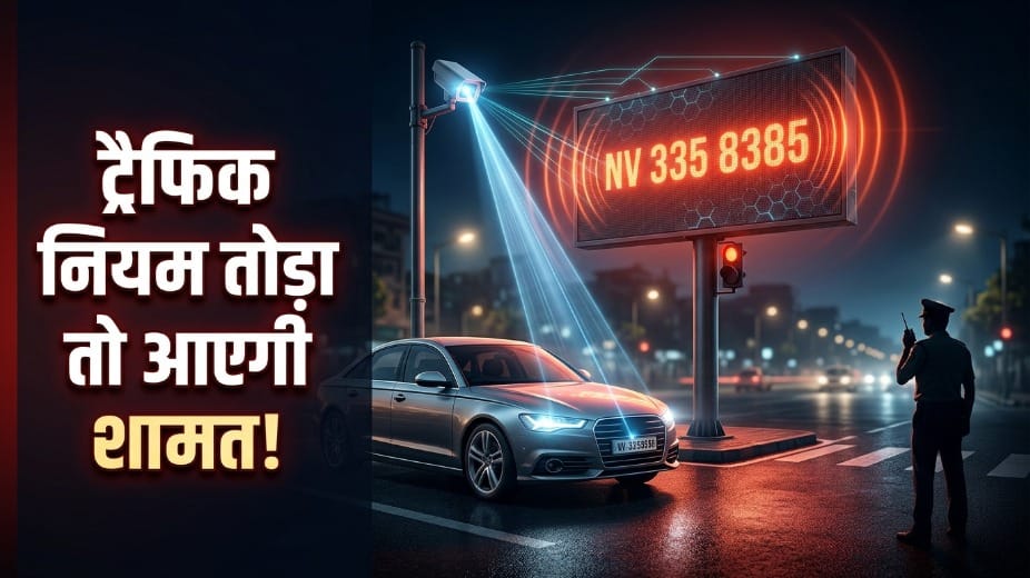 Jaipur Launches AI Traffic Monitoring System, Vehicle Details and Pending Challans Now Displayed on LED Screen