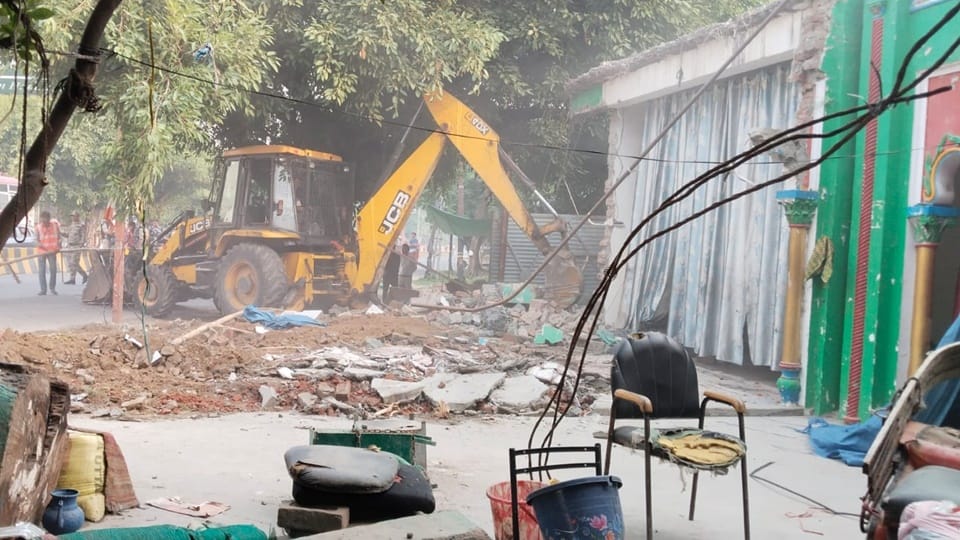 UP: Encroaching shrine demolished; bulldozer operation in Moradabad lasted for hours