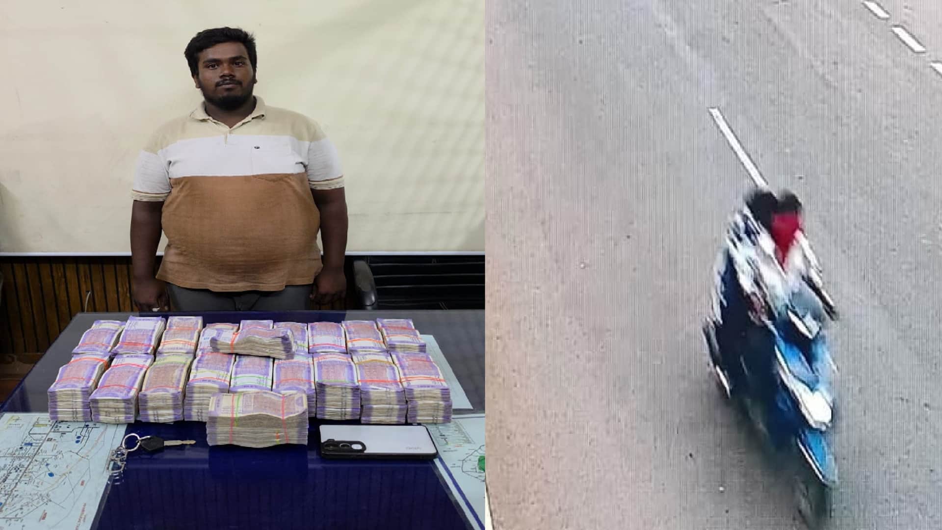पुलिस की गिरफ्त में आरोपी, घटना का सीसीटीवी फुटेज